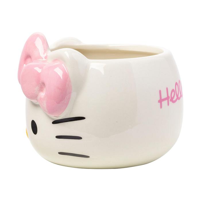 White Hello Kitty Hello Kitty Face Sculpted Mug (Pink) | CA_HK56818