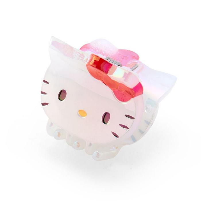 White Hello Kitty Hello Kitty Iridescent Mini Hair Clips (Set of 4) | CA_HK48105