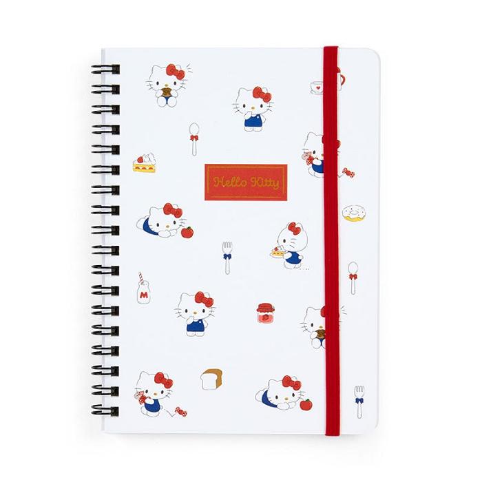 White Hello Kitty Hello Kitty Lined Notebook (Elastic Closure) | CA_HK28100