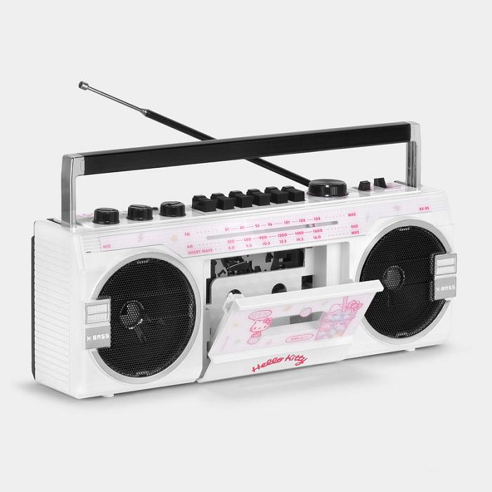 White Hello Kitty Hello Kitty Strawberry Kawaii BX-85 Bluetooth Cassette Player Boombox | CA_HK41406