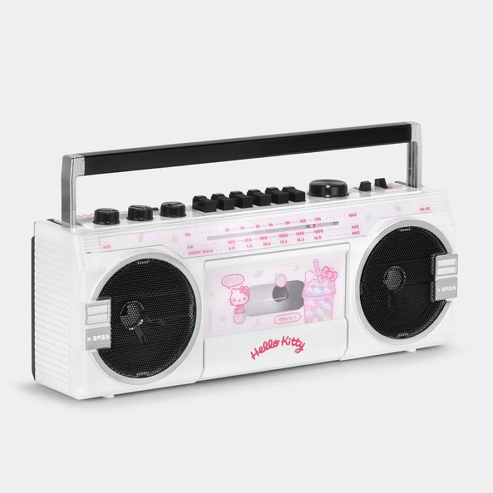 White Hello Kitty Hello Kitty Strawberry Kawaii BX-85 Bluetooth Cassette Player Boombox | CA_HK41406