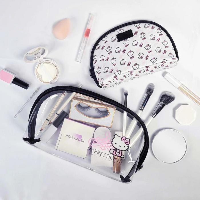 White Hello Kitty Hello Kitty x Impressions Vanity Clutch Set (White) | CA_HK28552