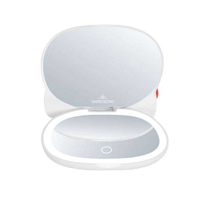 White Hello Kitty Hello Kitty x Impressions Vanity LED Compact Mirror | CA_HK27139