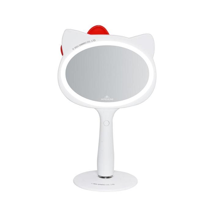 White Hello Kitty Hello Kitty x Impressions Vanity LED Handheld Mirror | CA_HK22924