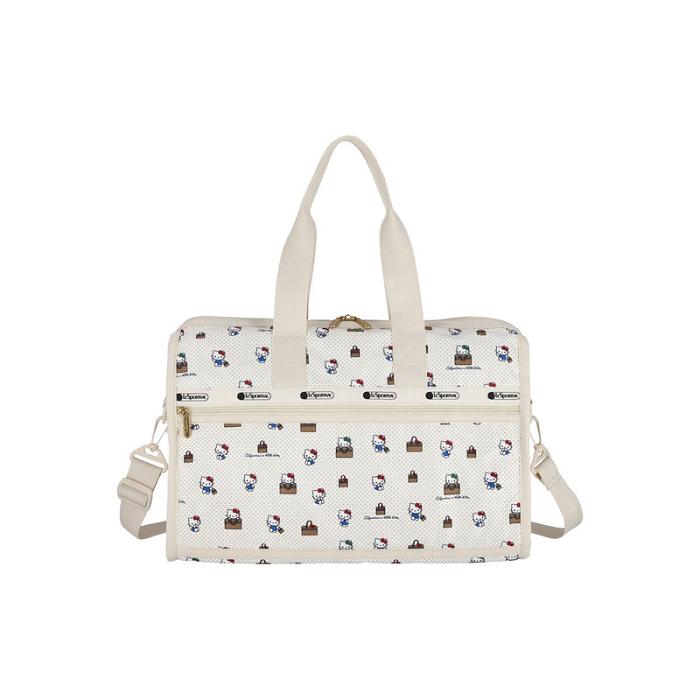 White Hello Kitty Hello Kitty x LeSportsac Deluxe Medium Weekender Bag (No Bag No Life) | CA_HK65081