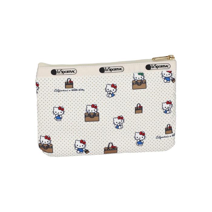 White Hello Kitty Hello Kitty x LeSportsac 3-Zip Cosmetic Bag (No Bag No Life) | CA_HK96202