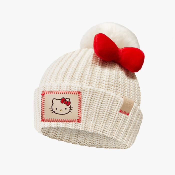 White Hello Kitty Hello Kitty x Love Your Melon Pom Beanie (Kids) | CA_HK79929