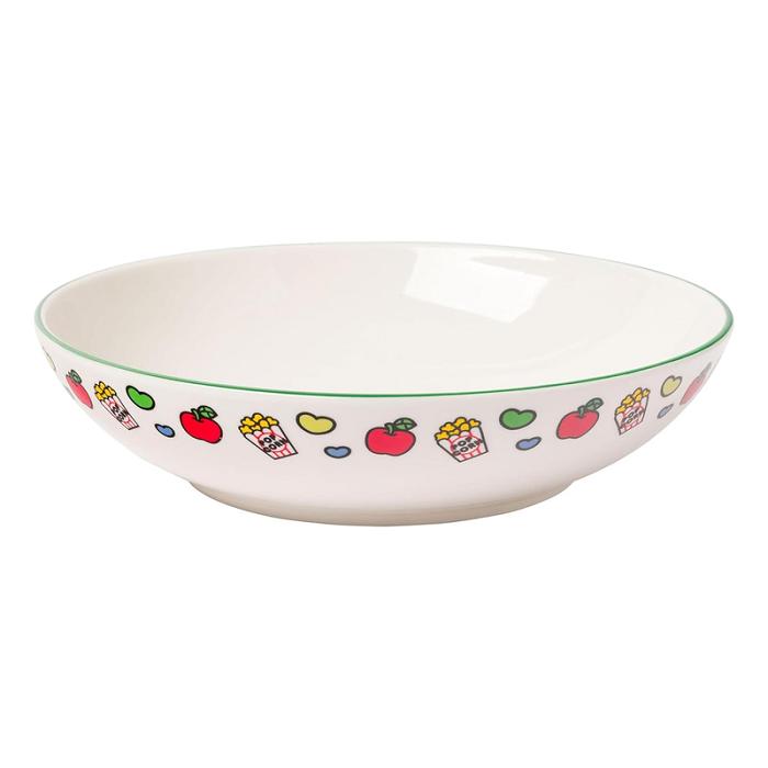 White Hello Kitty Keroppi Ceramic Dinner Bowl (Snacktime) | CA_HK39734