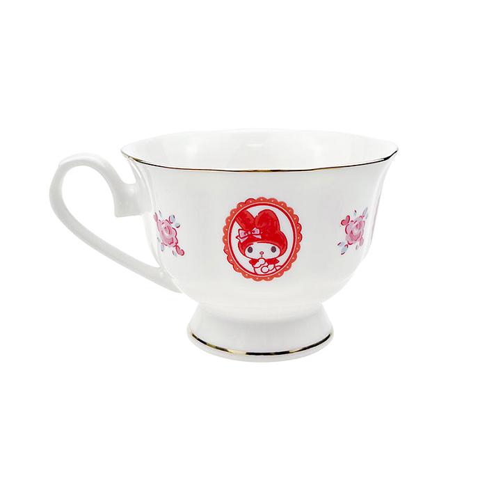 White Hello Kitty My Melody Tea Cup and Saucer Set (Classic Corduroy Series) | CA_HK18573