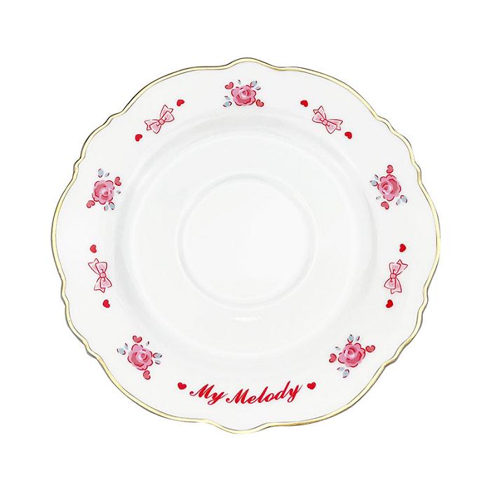 White Hello Kitty My Melody Tea Cup and Saucer Set (Classic Corduroy Series) | CA_HK18573