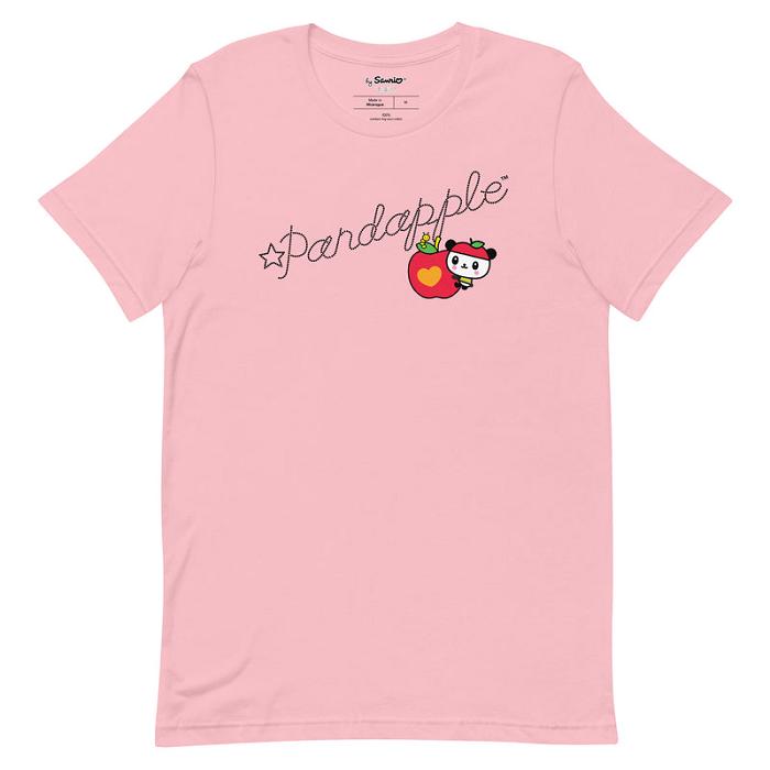 White Hello Kitty Pandapple Dotted Signature Tee | CA_HK10215