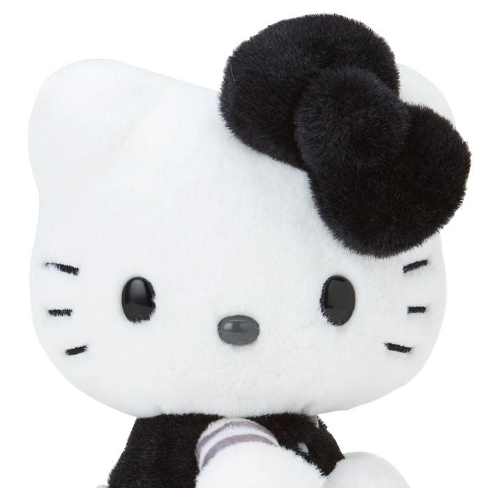 White / Black Hello Kitty Hello Kitty 50th Anniv. Plush Mascot (Black Monochrome) | CA_HK37744