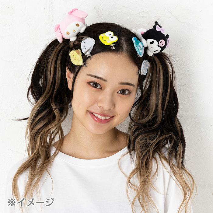 White / Black Hello Kitty Kuromi Plush Hair Clip | CA_HK81162