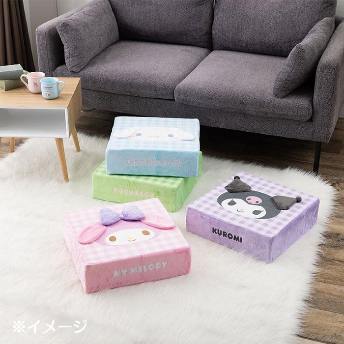 White / Blue Hello Kitty Cinnamoroll Floor Face Cushion | CA_HK79566