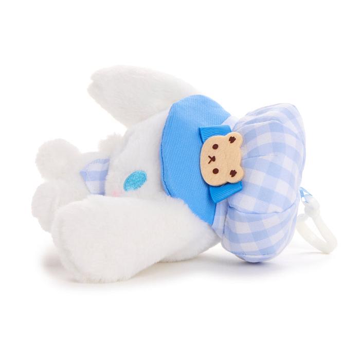 White / Blue Hello Kitty Cinnamoroll Plush Mascot Clip (Gingham Cap Series) | CA_HK90477