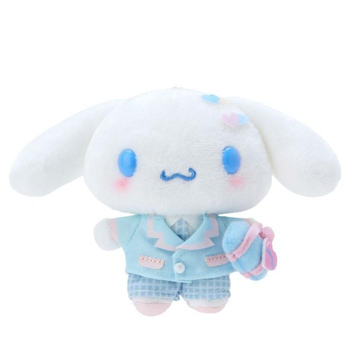 White / Blue Hello Kitty Cinnamoroll Plush Mascot Keychain (Sanrio Academy Series) | CA_HK52403