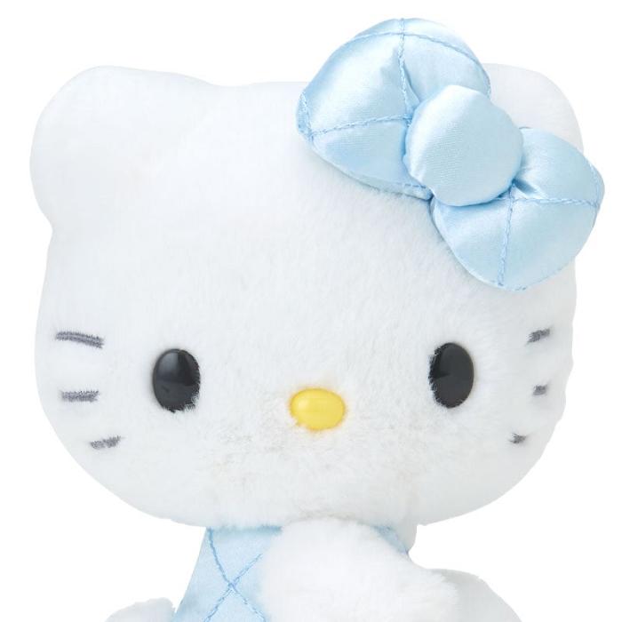 White / Blue Hello Kitty Hello Kitty 50th Anniv. Plush Mascot (Quilted Blue) | CA_HK50997