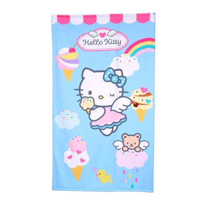 White / Blue Hello Kitty Hello Kitty Beach Towel (Ice Cream Dream Series) | CA_HK26502