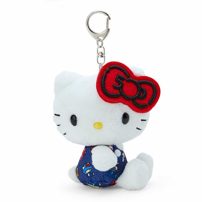 White / Blue Hello Kitty Hello Kitty Mascot Keychain Plush (Hello, Everyone! Series) | CA_HK39320