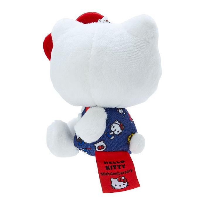 White / Blue Hello Kitty Hello Kitty Mascot Keychain Plush (Hello, Everyone! Series) | CA_HK39320