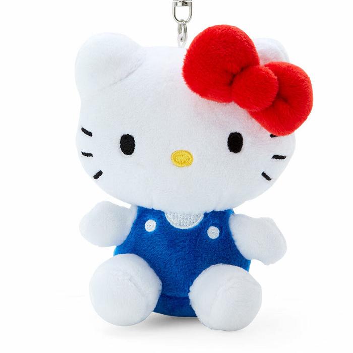 White / Blue Hello Kitty Hello Kitty Plush Mascot Keychain (Classic) | CA_HK19138