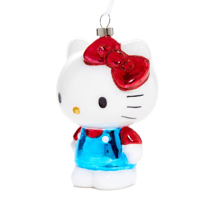 White / Blue Hello Kitty Hello Kitty x Kat + Annie Glass Ornament | CA_HK59296