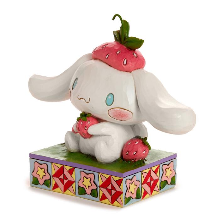 White / Pink Hello Kitty Cinnamoroll with Strawberry Figurine (Jim Shore Sanrio Collection) | CA_HK82304