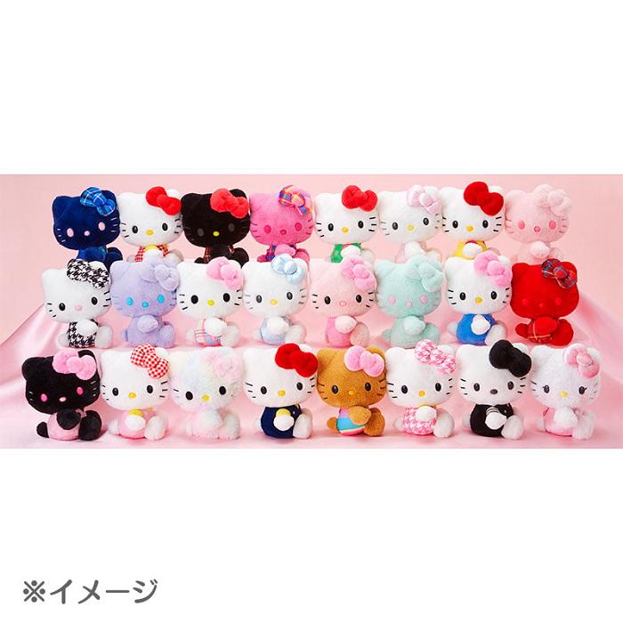 White / Pink Hello Kitty Hello Kitty 50th Anniv. Plush Mascot (Pink Houndstooth) | CA_HK23858