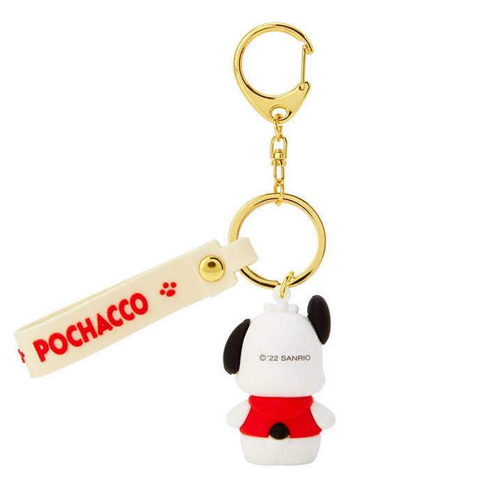 White / Red Hello Kitty Pochacco Signature Keychain | CA_HK13512