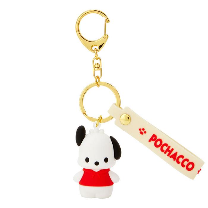 White / Red Hello Kitty Pochacco Signature Keychain | CA_HK13512