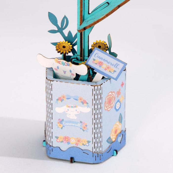 Yellow Hello Kitty Cinnamoroll Sunflower 3D Wooden Puzzle | CA_HK48812