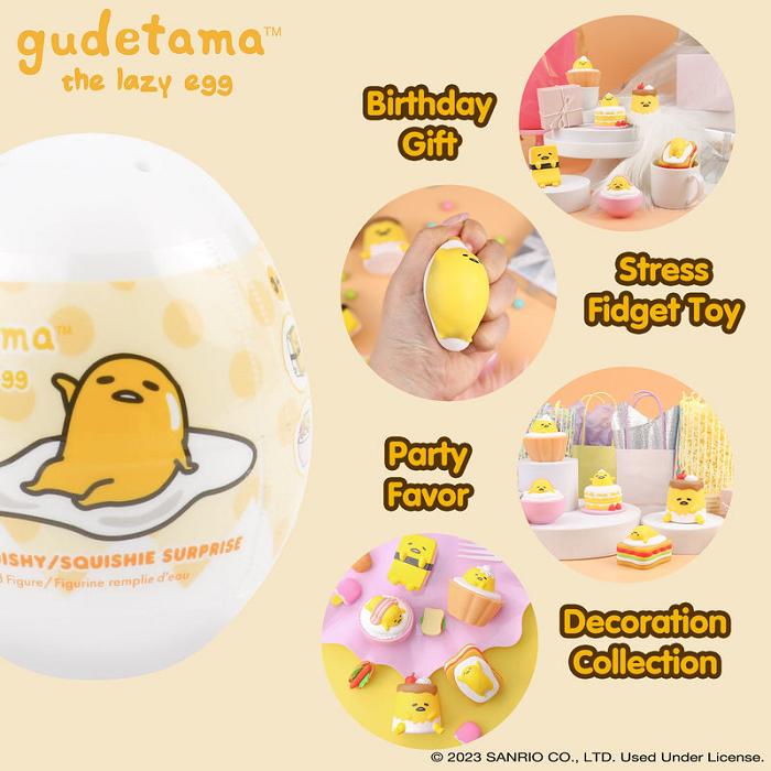 Yellow Hello Kitty Gudetama Capsule Squishies (Series 1) | CA_HK47474