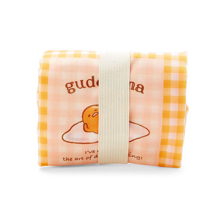 Yellow Hello Kitty Gudetama Gingham Reusable Tote Bag | CA_HK87061