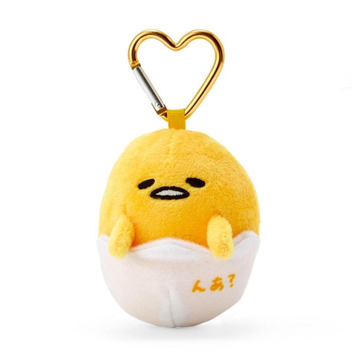 Yellow Hello Kitty Gudetama Plush Mascot All My Heart Keychain | CA_HK19126