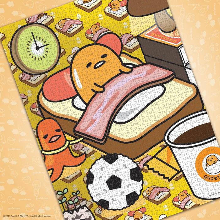 Yellow Hello Kitty Gudetama Work From Bed 1000-pc Puzzle | CA_HK93859