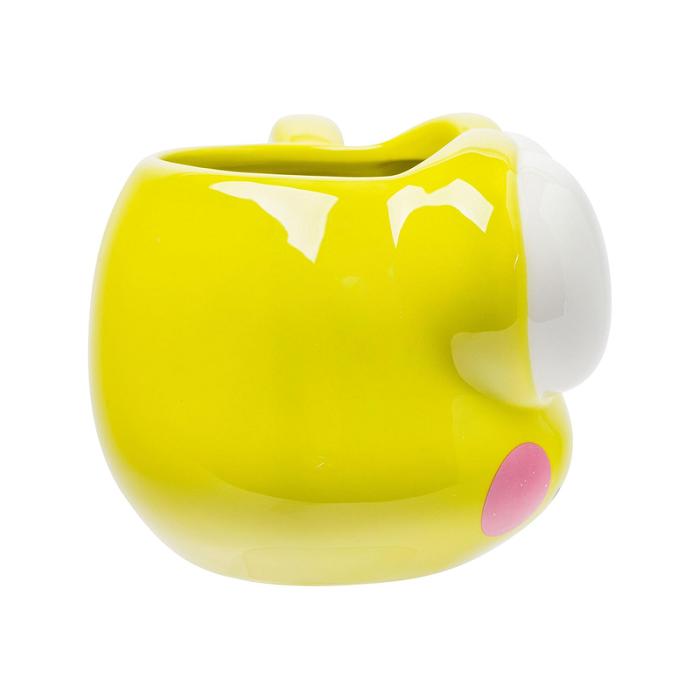 Yellow Hello Kitty Keroppi Face Sculpted Mug | CA_HK94202