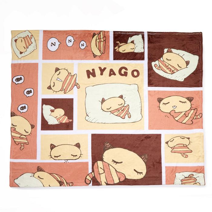 Yellow Hello Kitty Nyago Lazy Day Throw Blanket | CA_HK20436