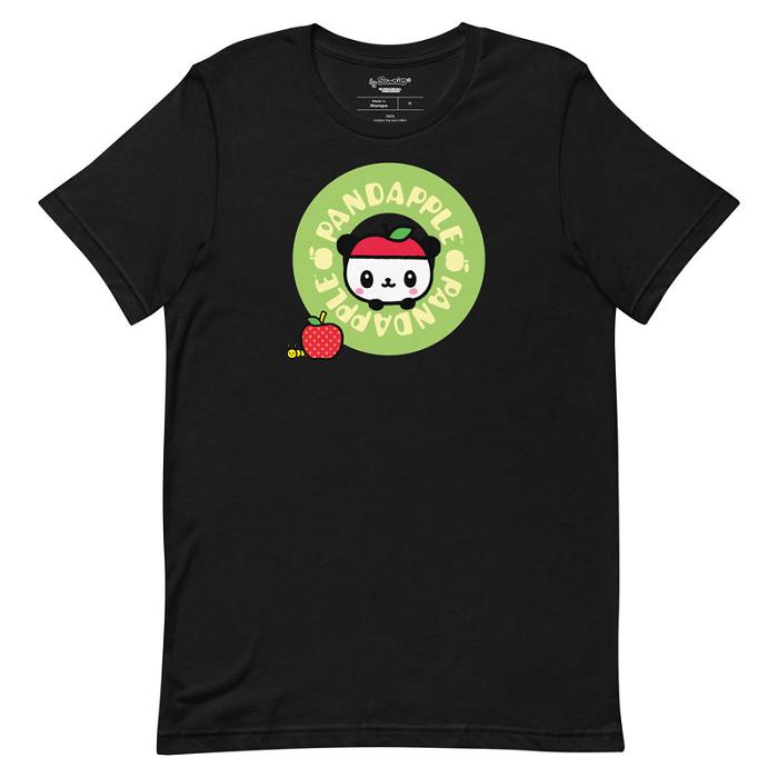 Yellow Hello Kitty Pandapple Green Logo Tee | CA_HK81453