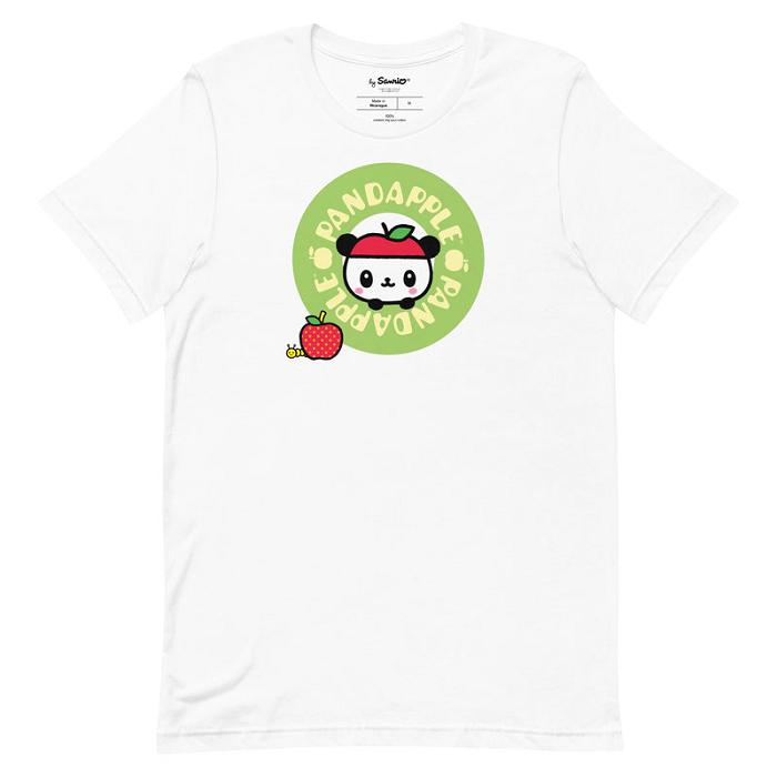 Yellow Hello Kitty Pandapple Green Logo Tee | CA_HK81453