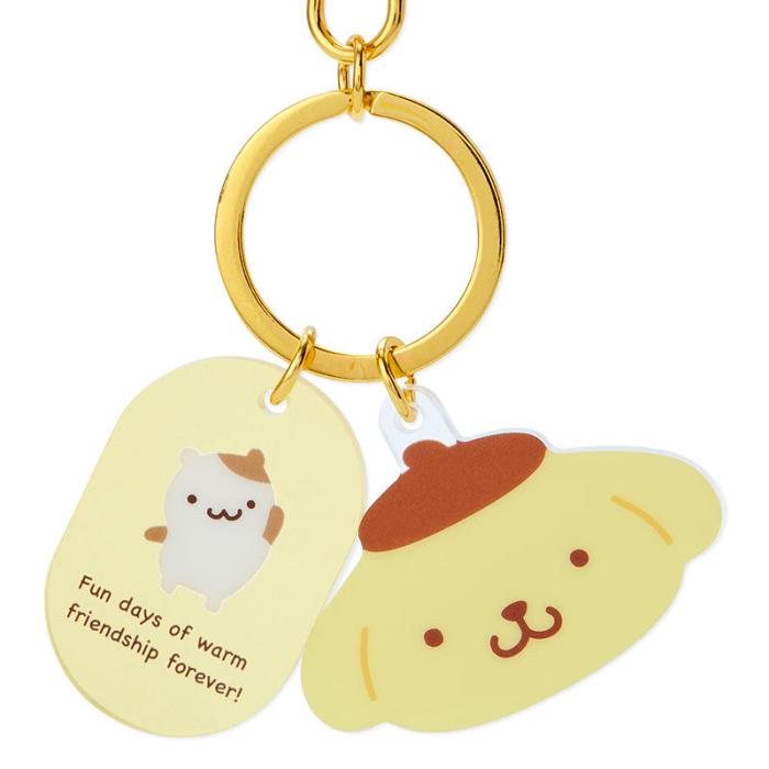 Yellow Hello Kitty Pompompurin Besties Keychain | CA_HK32268