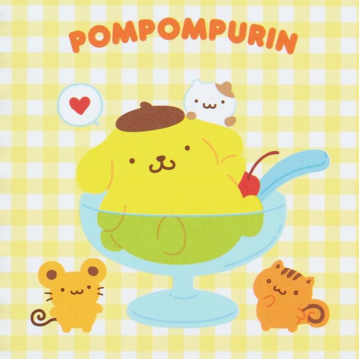 Yellow Hello Kitty Pompompurin Compact Ruled Notebook | CA_HK69580