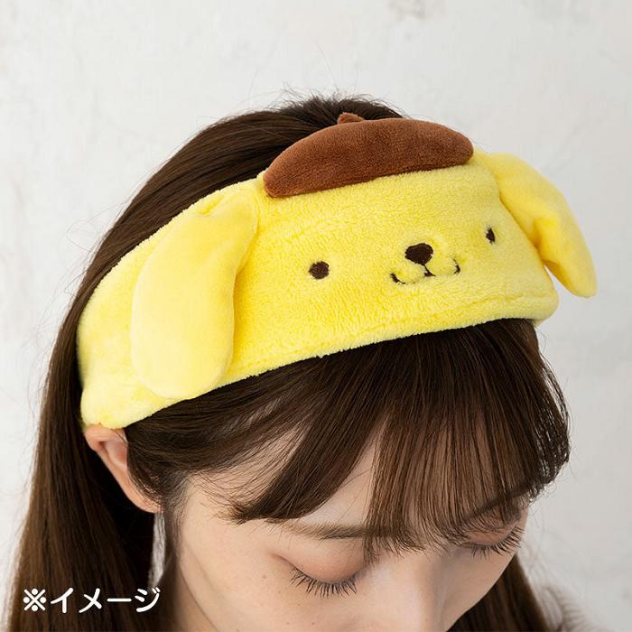 Yellow Hello Kitty Pompompurin Plush Headband | CA_HK90780