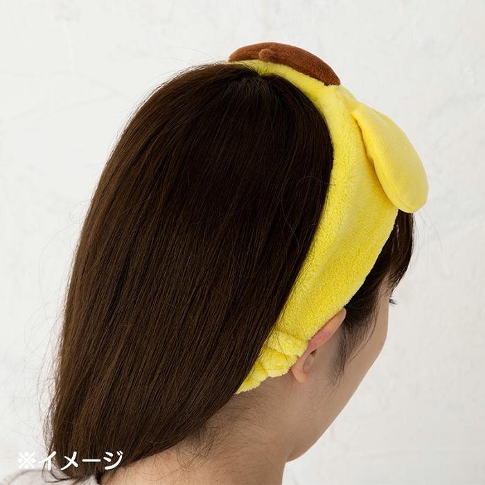 Yellow Hello Kitty Pompompurin Plush Headband | CA_HK90780