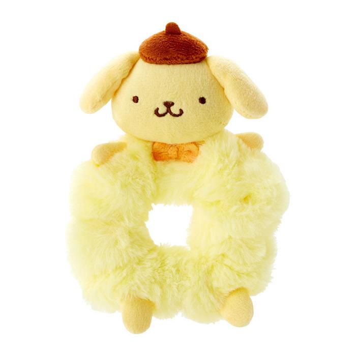 Yellow Hello Kitty Pompompurin Plush Scrunchie | CA_HK88592