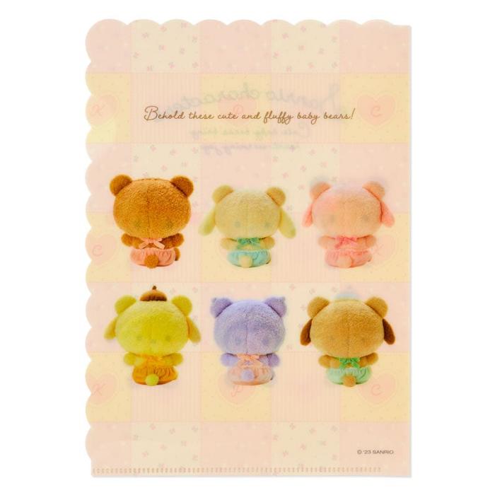 Yellow Hello Kitty Sanrio Characters File Folder Set (Baby Bear Series) | CA_HK86973