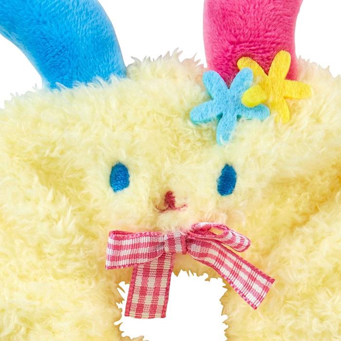 Yellow Hello Kitty U*SA*HA*NA Cozy Plush Scrunchie (Gingham Bow) | CA_HK13398