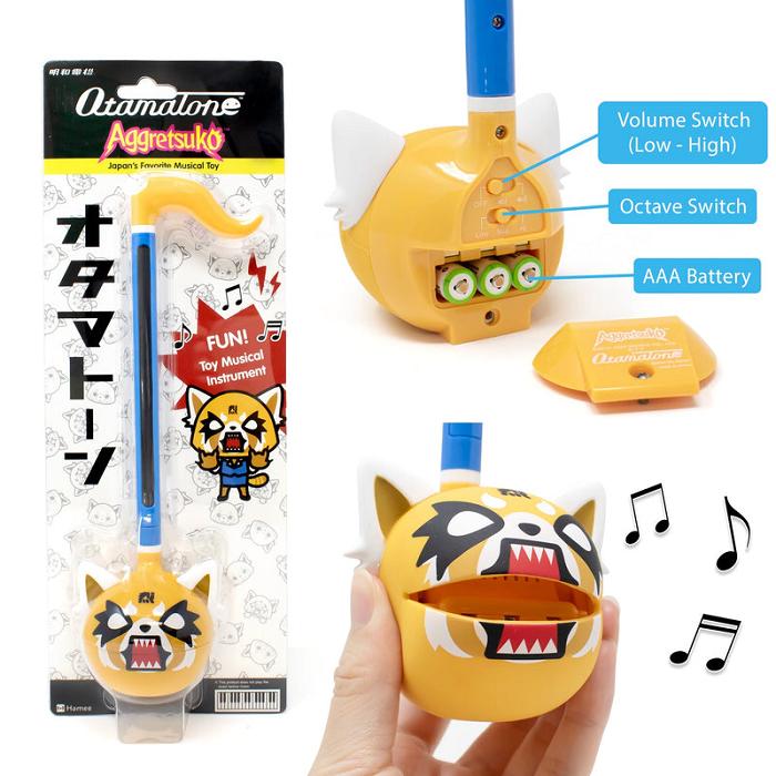 Yellow / Blue Hello Kitty Aggretsuko Otamatone Musical Toy (Rage) | CA_HK55557