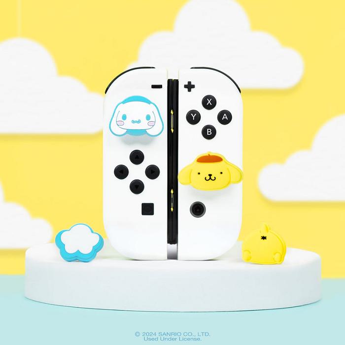 Yellow / Blue Hello Kitty Hello Kitty and Friends Switch Grip Caps (Cinnamoroll + Pompompurin) | CA_HK34473