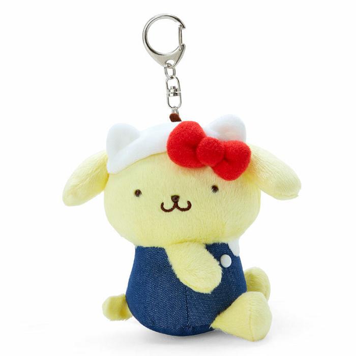 Yellow / Blue Hello Kitty Pompompurin Mascot Keychain Plush (Hello, Everyone! Series) | CA_HK52560