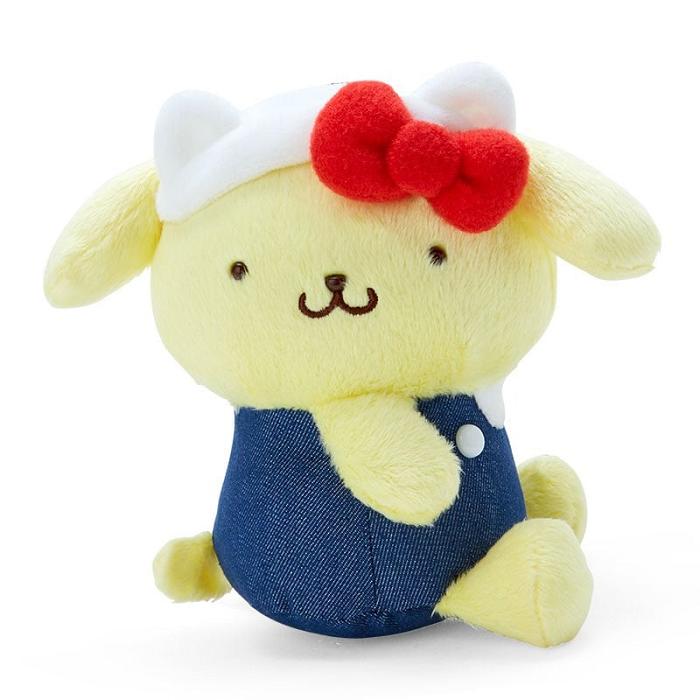 Yellow / Blue Hello Kitty Pompompurin Mascot Keychain Plush (Hello, Everyone! Series) | CA_HK52560